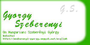 gyorgy szeberenyi business card