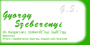 gyorgy szeberenyi business card